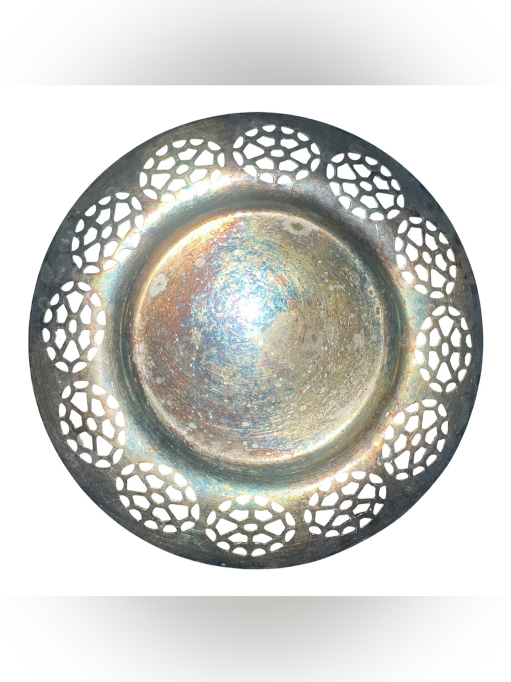 Vintage 1970s Silver Plated Drinking Coaster Tray